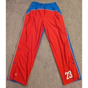 Vintage Y2k Jordan Blue Red Tear away Breakway Jumpman Warm Up Sweatpants Men's